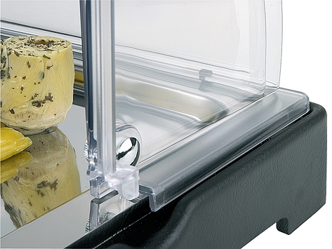 Kühlbox -TOP FRESH GN 1/1- 56,5 x 35 cm, H: 6,5 cm 18/10 Edelstahl, Acryl 4-teilig: - Basis, schwarz - Tablett, GN 1/1 - 2