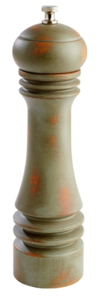 Pfeffermühle Ø 6 cm, H: 23 cm deutsches Buchenholz Farbe: oliv / vintage Mahlwerk aus Carbonstahl Mahlgrad stufenlos