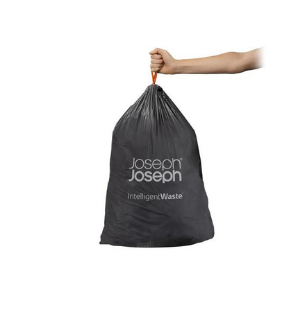 Joseph Joseph Intelligent Waste - Abfallbeutel mit perfekter Passform, 20 Stück, 30 Liter - grau