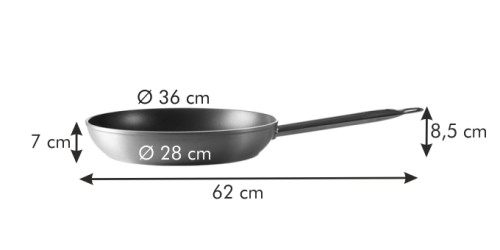 Bratpfanne GrandCHEF ø 36 cm, langer Stiel
