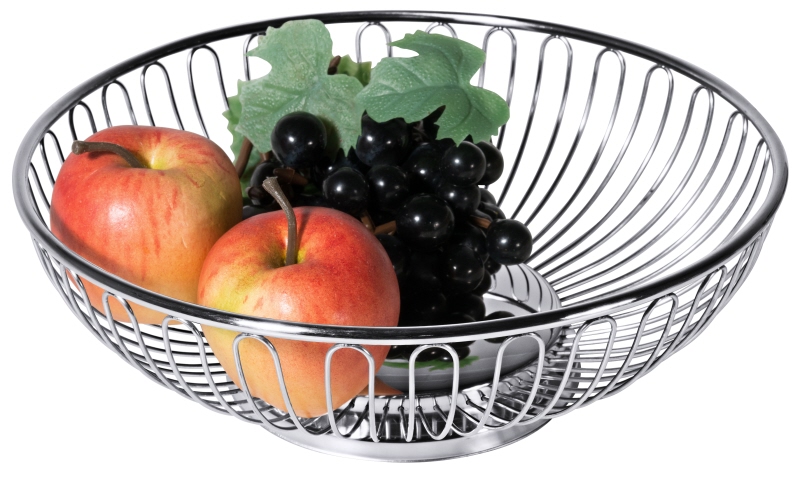 Brot-/ Obstkorb PARIS, rund Material: Edelstahl 18/10, Durchmesser: 25 cm, Höhe: 8,5 cm