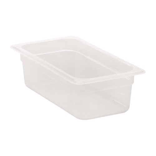 Cambro Polypropylen GN 1/3 Behälter 100mm. Ein ökonomischer Behälter für den Gebrauch mit Arbeitstischen, Regalwagen