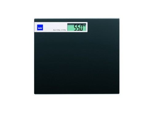 Kela Personenwaage Graphit Glas schwarz 30x30x2cm