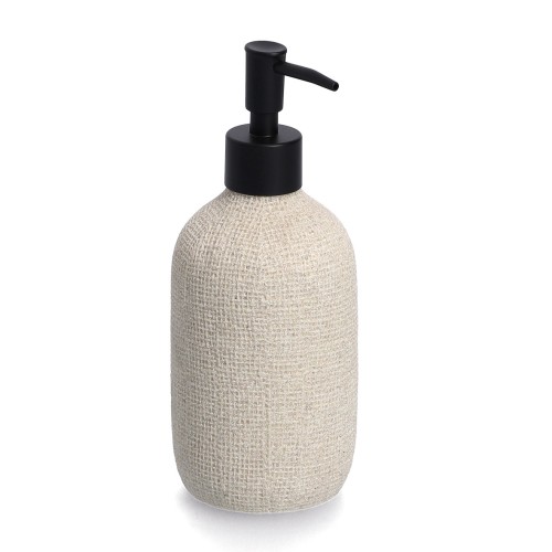 Seifenspender "Natural", Polyresin, beige. Ø: 80 mm. Höhe: 210 mm.