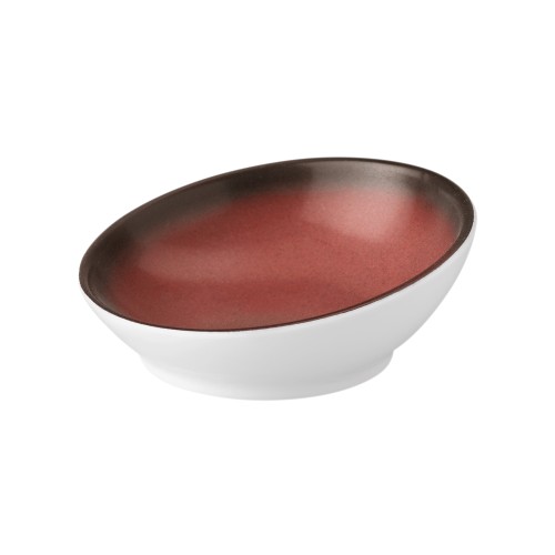 Seltmann Dipschälchen schräg 11 cm, rund, Form: Savoy, Dekor: 57126 ziegel4, hohe Kantenschlagfestigkeit, Made in Germany