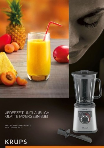 Krups PERFECTMIX+ Hochleistungsmixer, 1.200 W, 2 Liter hitzebeständiger Glasbehälter