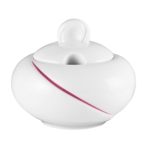 Seltmann Zuckerdose 2, Form: Laguna, Dekor: 34622 bordeaux Flanken