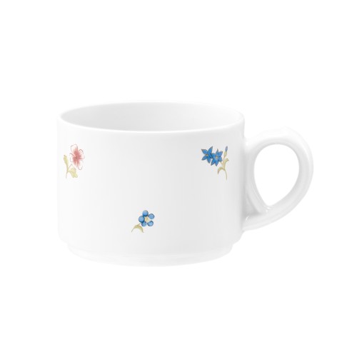 Seltmann Obere zur Kaffeetasse 0,18 l, rund, Form: Community, Dekor: 57391 Streublume, hohe Kantenschlagfestigkeit, Made in Germany