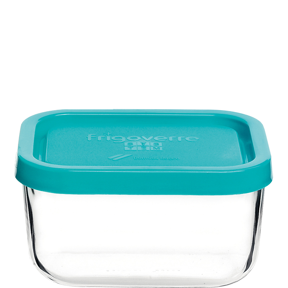 Bormioli Rocco Frigoverre Classic Box rechteckig 50cl, 130x100mm, blauer PP-Deckel, blau, Polypropylen (PP)