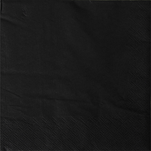 20 Servietten, 3-lagig 1/4-Falz 33 cm x 33 cm schwarz von PAPSTAR