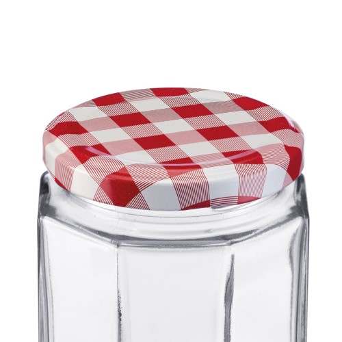 Westmark 6 Gläser »Eckig« 270 ml, ø 63 mm, mit Schraubdeckeln