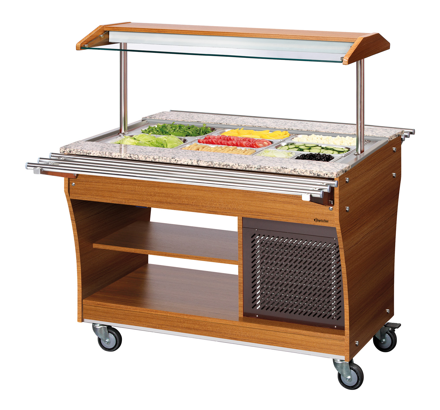 Bartscher Tablettrutsche, 1 Stück, 3x 1/1 GN |Material: Edelstahl | Maße: 118 x 38 x 11,5 cm.Gewicht: 3,1 kg