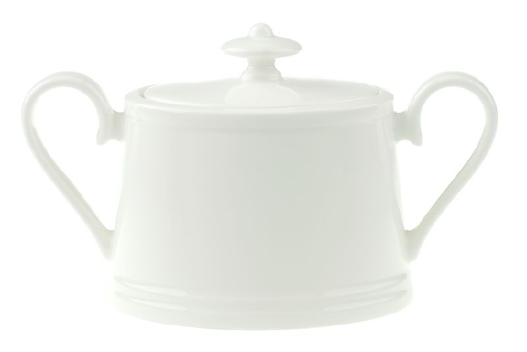 Zuckerdose STELLA, mit Deckel, Inhalt: 0,35ltr., Premium Bone Porcelain, uni weiss, Villeroy & Boch