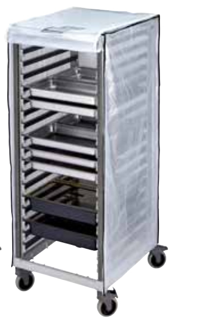 CAMBRO Camshelving® GN 2/1 Vinylabdeckung für Speiseschalenregal mit 18 GN 2/1 Einschüben