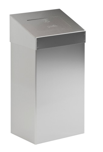 Abfallbehälter mit Pushdeckel 18 Liter - Sanitärabfallsammler aus hochwertigem Edelstahl oder pulverbeschichtetem Aluminium. Ausgestattet