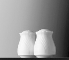 Pfefferstreuer (1 Stück) - Form AMBIENTE - uni weiß