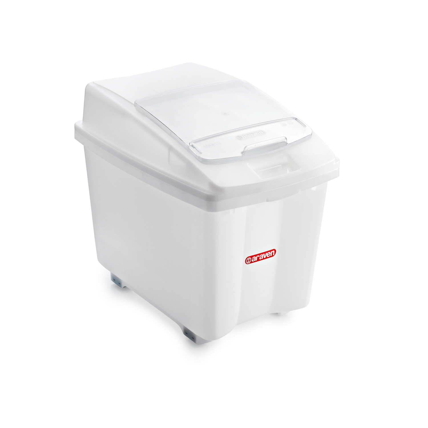 ARAVEN Vorratsbehälter 655x435x560mm mit 80 Liter Fassungsvermögen, durchsichtig