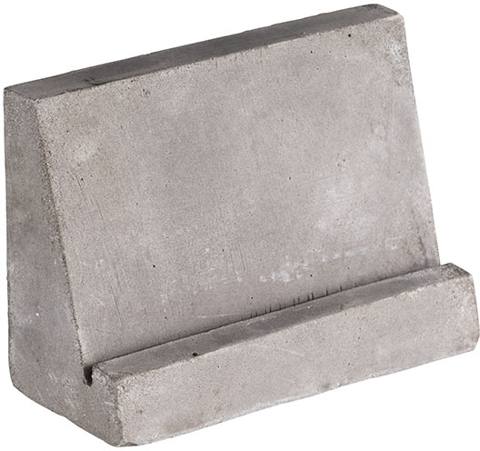 Kartenhalter, 2er Set 8 x 3,5 cm, H: 6 cm Beton inklusive 30 Beschriftungskarten 10 x 8 cm (15x weiß und 15x schwarz) nicht