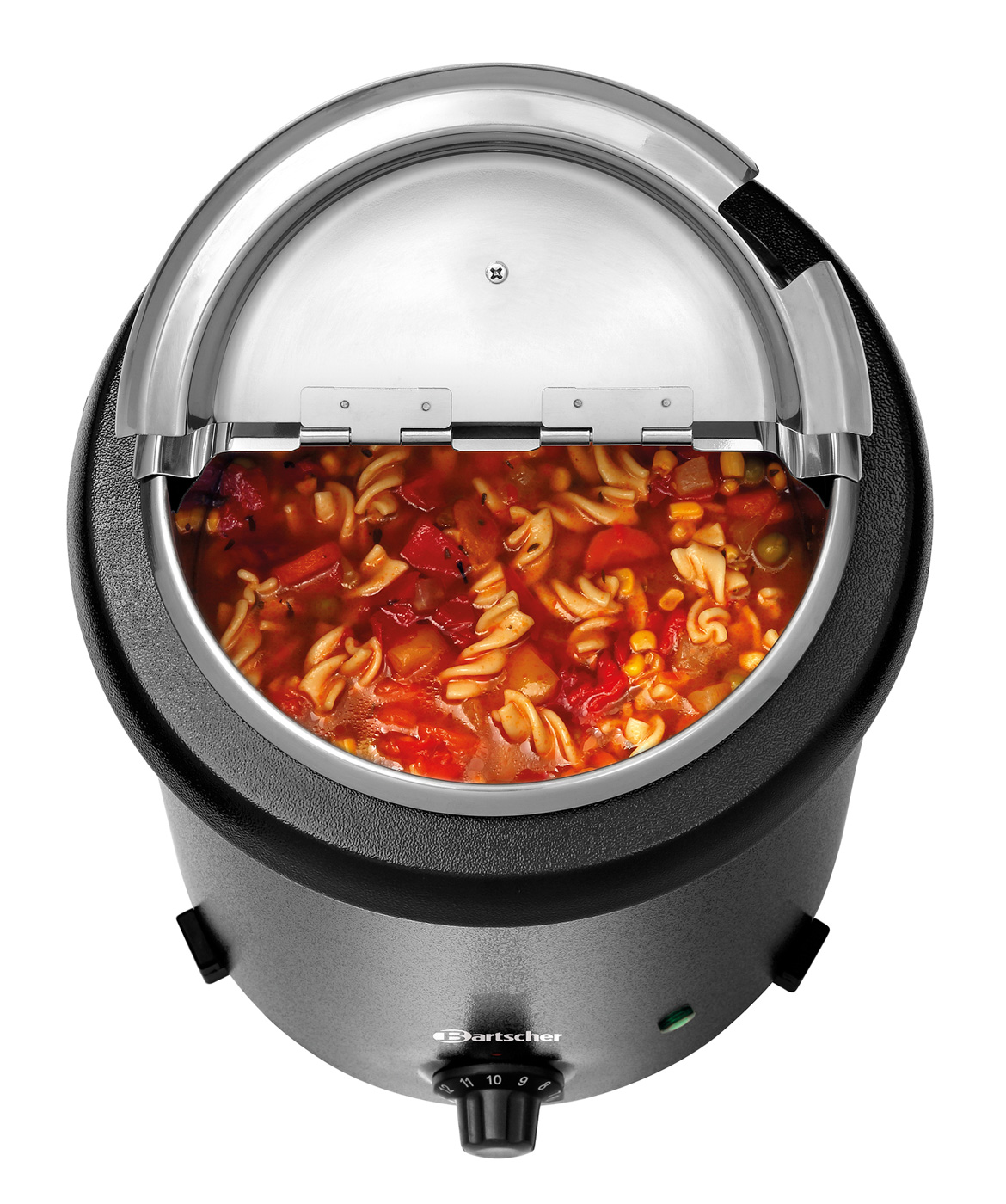 Bartscher Suppentopf 5,4L | Farbe: Schwarz |Maße: 25,5 x 26,7 x 38,5 cm. Gewicht: 3,1 kg