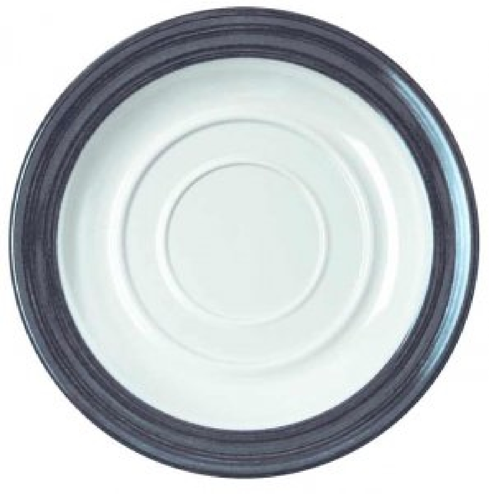 WACA Kaffeeuntertasse BISTRO in weiß-jeansblau, aus Melamin. Durchmesser: 14 cm.