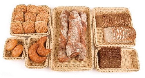 Gaspard FLECHTKORB GN-System - GN 1/3 - Polypropylen-Rattan - Farbe natur (ohne Inhalt) - Größe ca. 32,5 cm x 17,5 cm - Höhe 6,5 cm -