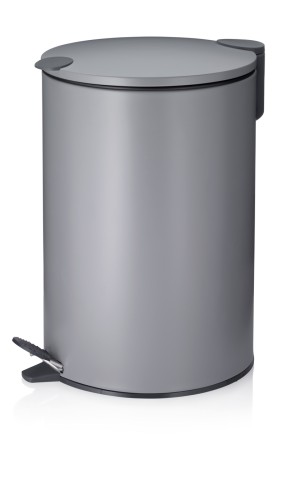 Treteimer Mats Metall hellgrau Sil. Close 38,0 cm 25,0 cm Ø 12,0l von Kela