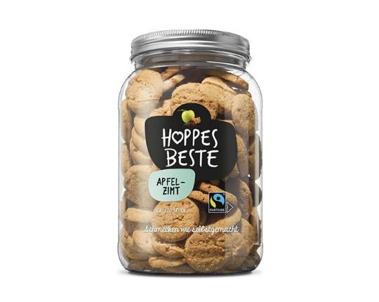Hoppe Portionsgebäck HOPPES BESTE Apfel Zimt mit Fairtrade Siegel Inhalt: 120 Stck. à 7 gr. je Glas