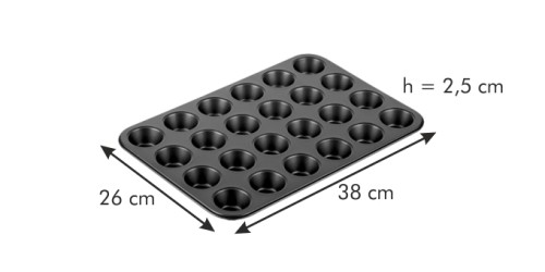 Backform 24 Mini-Muffins DELÍCIA 38 x 26 cm