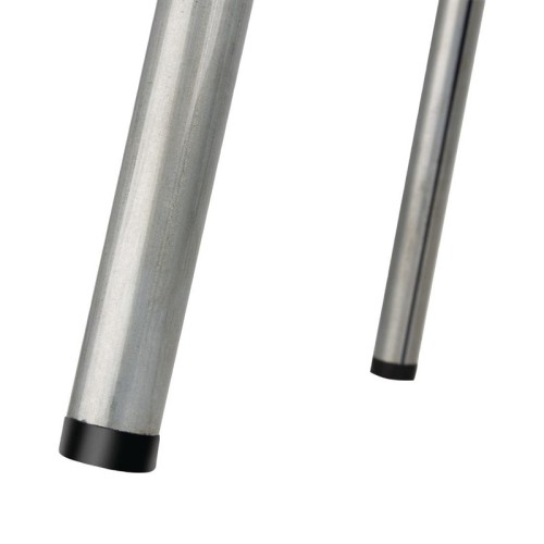 Bolero Cantina niedrige Hocker aus Stahl mit Holzsitz (4 Stück)