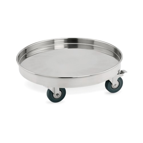 Transporttrolley, für 4452 600. 4 schwenkbare Rollen, davon 1 mit Feststeller. Material: Chromnickelstahl. Durchmesser: 52 cm. Maße: Höhe: