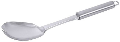 Salatgabel Serie POLARIS, seidenmatt polierter Griff, ganz aus Edelstahl 18/10, hochglänzend Löffelmaß: 8,5 cm x 7 cm,