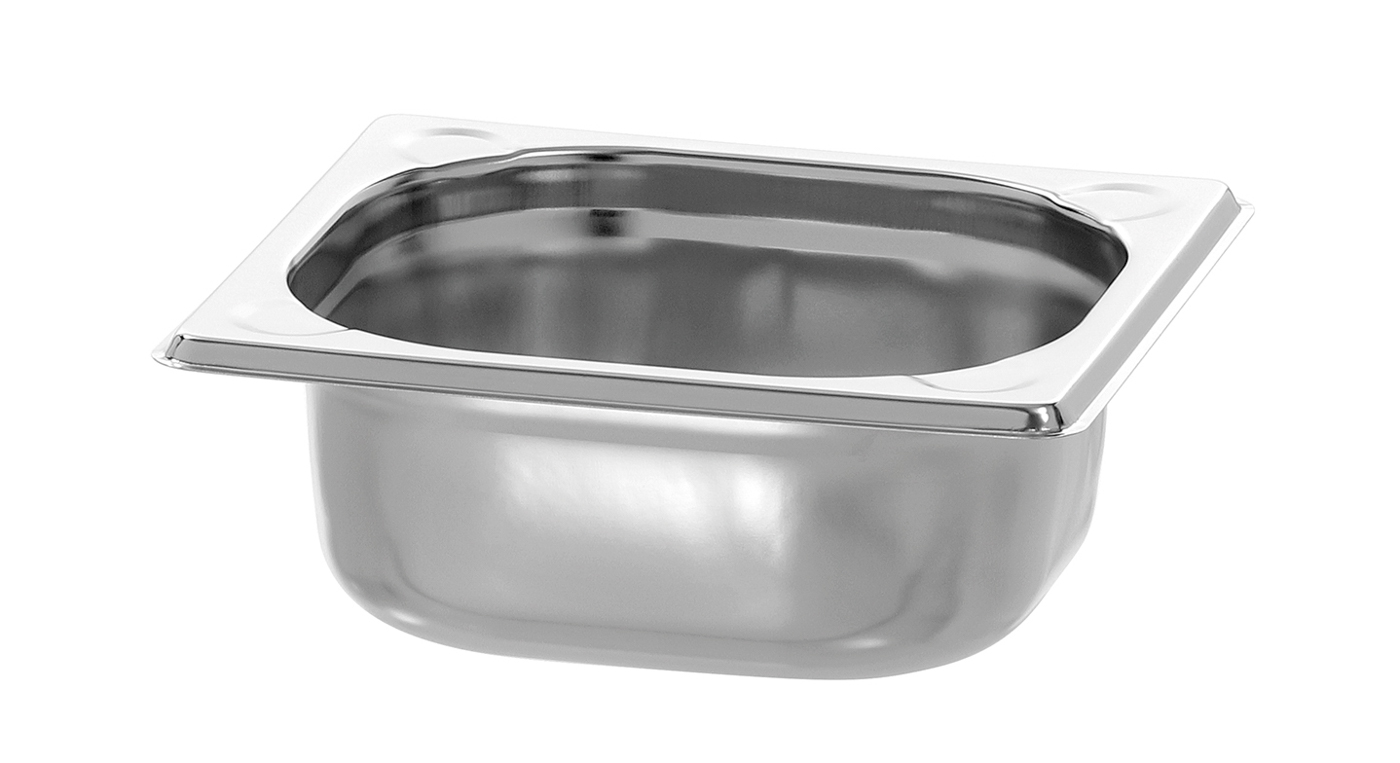 Bartscher GN-Behälter,1/6 GN,T65, Basic Line |Ausführung: Ohne Perforation | Maße: 17,6 x 16,2x 6,5 cm. Gewicht: 0,07 kg