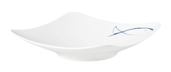 Seltmann Coupschale eckig 26x26 cm M5384, eckig, Form: Coup Fine Dining, Dekor: 57515 Blue Sea, hohe Kantenschlagfestigkeit, Made in Germany