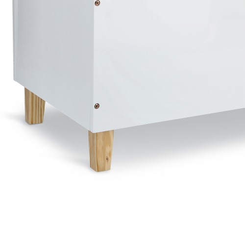 Kinder-Truhe "Wolke" m. Deckel, MDF/Kiefer, weiß / Maße: 60x34,5x56 cm FSC 100%, SCS-COC-000256