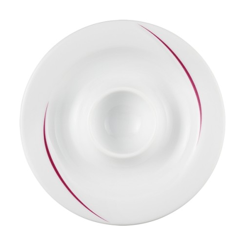 Seltmann Eierbecher mit Ablage, Form: Laguna, Dekor: 34622 bordeaux Flanken