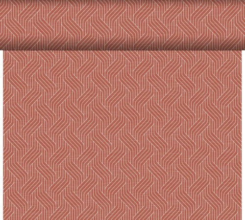 Duni Dunicel® Tête-à-Tête-Tischläufer 0,4 x 24 m Woven Earth Terra, 4 Stk/Krt (4 x 1 Stk)