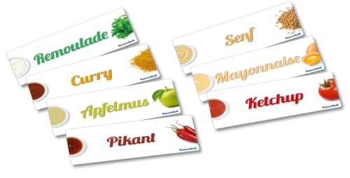 Etiketten 7 x Inhalt Saucenkuh