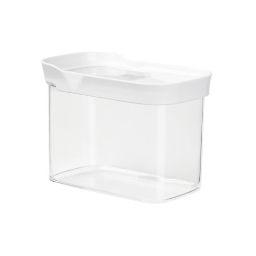 EMSA OPTIMA Schüttdose mit Schiebedeckel, Inhalt: 1,0 Liter, Farbe: weiß, transparent, Maße: 16 x 10 x 12,5 cm