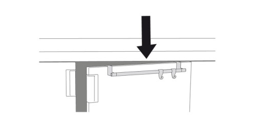 Aufhängeleiste OCTOPUS 45 cm, 2 Haken