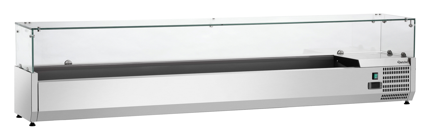 Bartscher Kühlaufsatz GL4-2001 | HöheGlasaufsatz: 195 mm | Maße: 200 x 33,5 x 45,9 cm.Gewicht: 43,5 kg