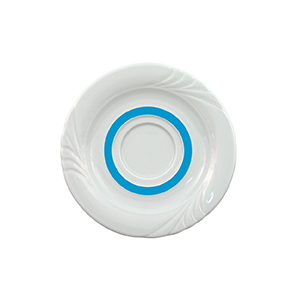 Untertasse 16 cm - Form: Ambiente Plus - Dekor, 79878 Hellblau - aus Porzellan. Hersteller:, Eschenbach. "Made in Germany".