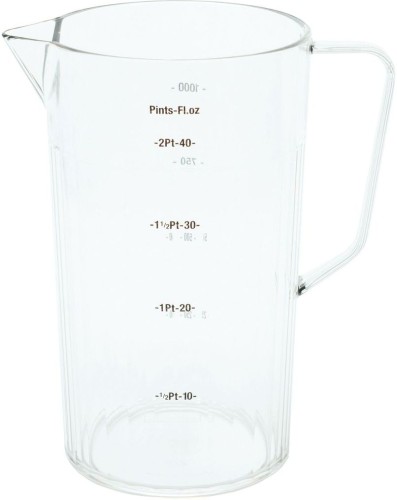 Roltex Krug mit 1,1 Liter Füllvermögen und Füllstrichen