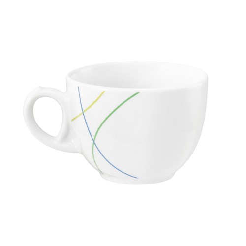 Seltmann Obere zur Kaffeetasse 0,22 l Tulpe, rund, Form: Community, Dekor: 57403 Green Line, hohe Kantenschlagfestigkeit, Made in Germany
