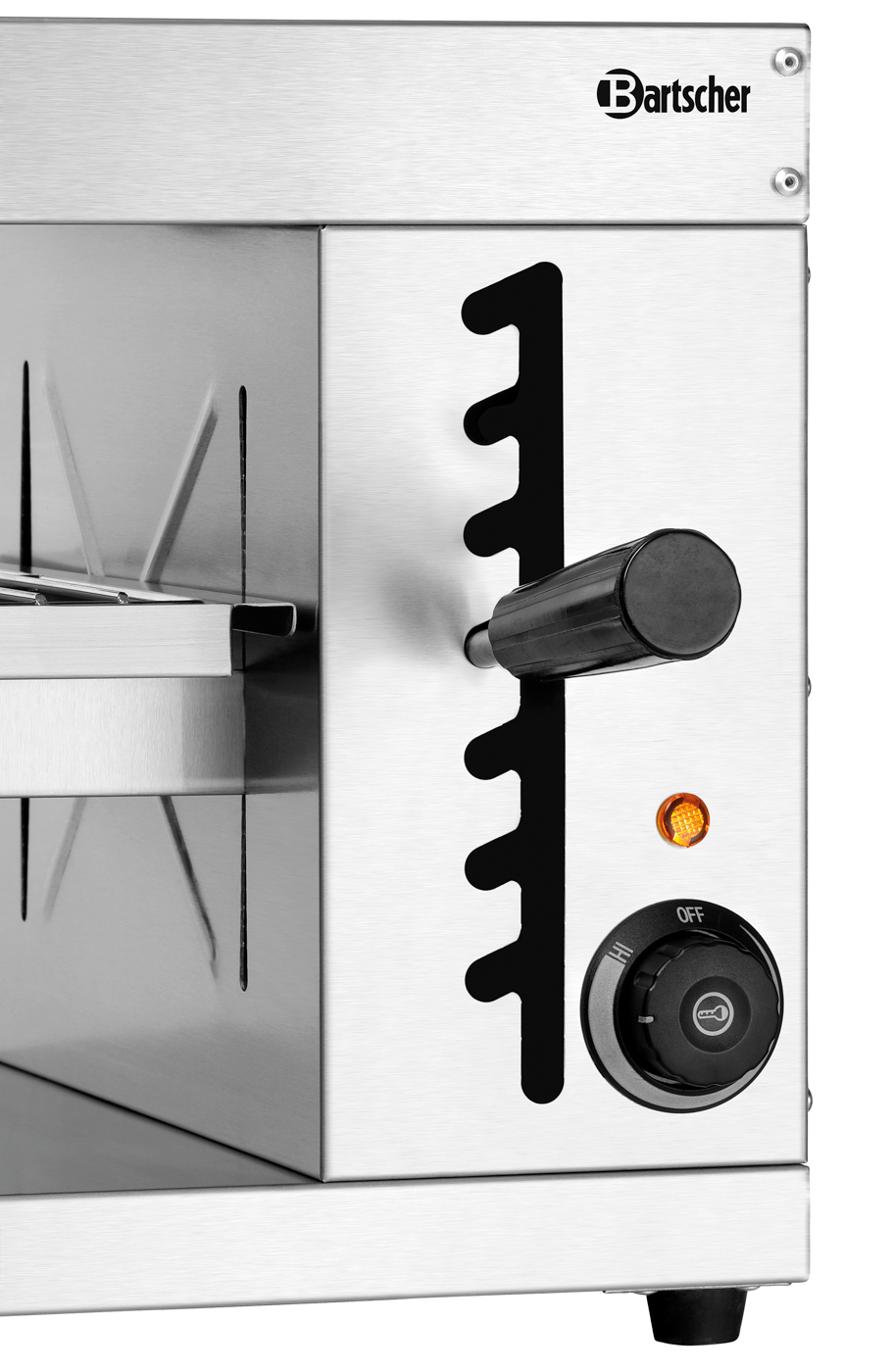 Bartscher Salamander 400-1Z-P |Fettauffangbehälter: Ja | Maße: 62 x 50 x 36,2 cm.Gewicht: 14,2 kg