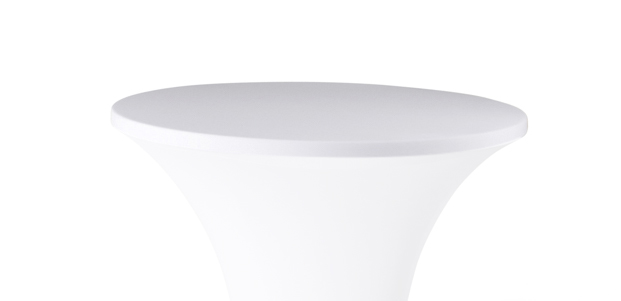 Topcover für Stehtischusse 70 cm, Farbe: weiss aus Stoff.