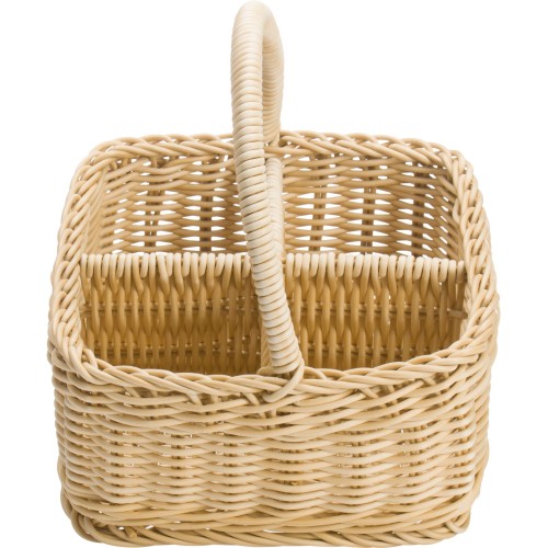 Westmark Terrassenkorb eckig, 19 x 19 x 10 cm, hellbeige