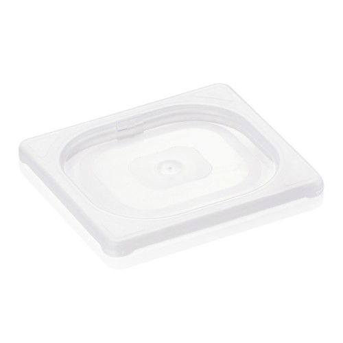 GN 1/6 Deckel, BPA frei, Deckel fest schließend, Behälter und Deckel können mit HACCP Clips farbig markiert werden, mit Skalierung.