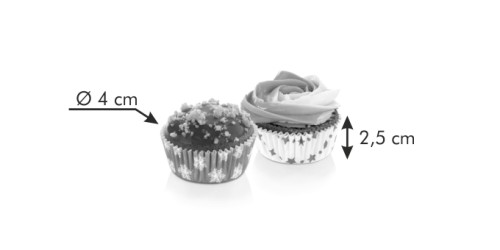 Muffin-Minikörbchen DELÍCIA ø 4 cm, 100 St., Wintermotive