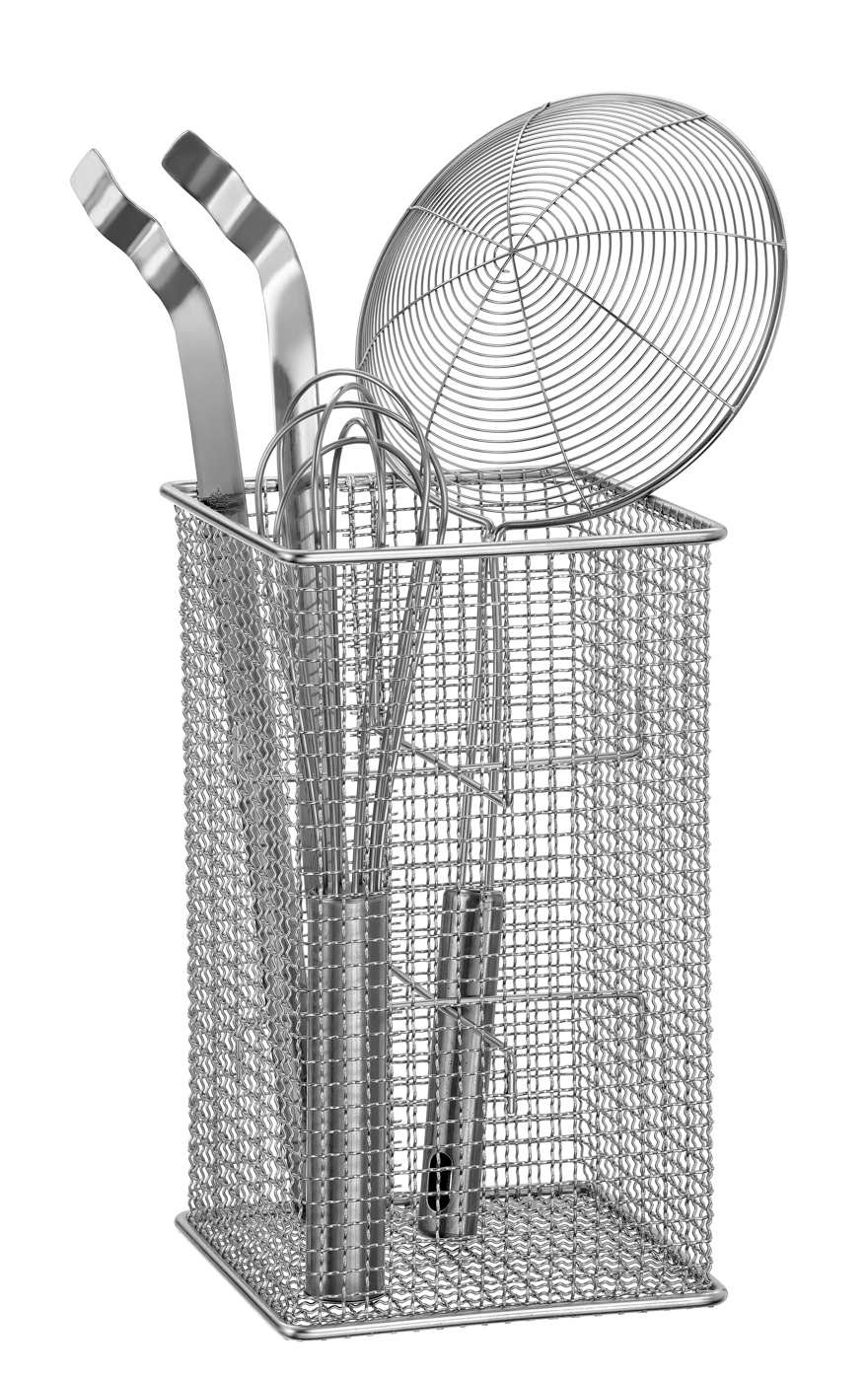 Bartscher Besteckköcher TS | Farbe: Silber |Maße: 15 x 15 x 25,5 cm. Gewicht: 0,55 kg