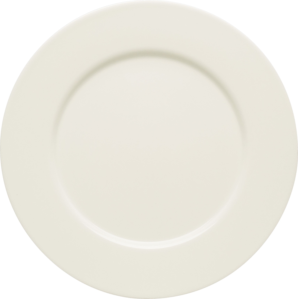 Bauscher Teller flach PURITY, mit Fahne, Durchmesser: 260 mm, creme